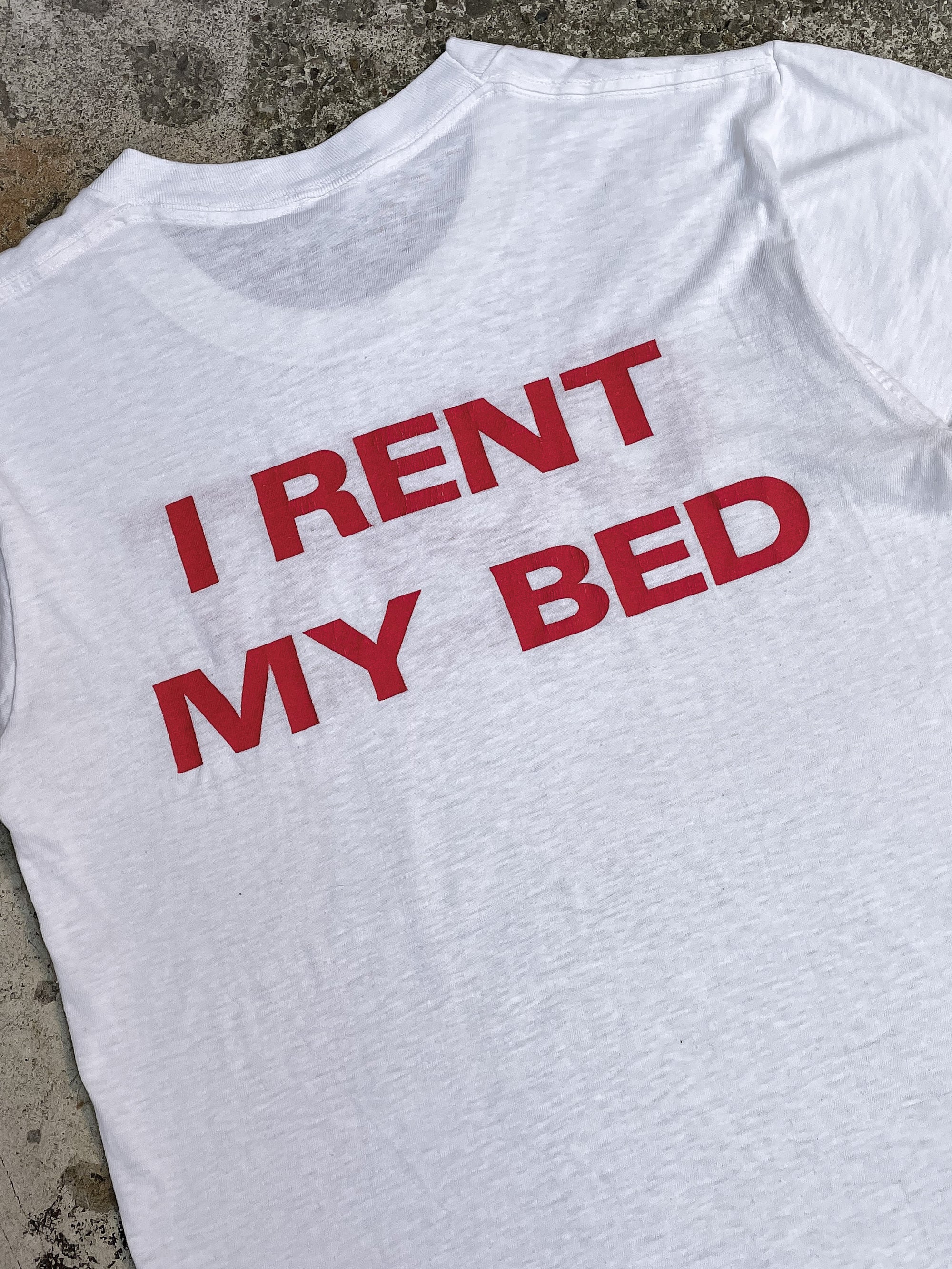 1970s “I Rent My Bed” Single Stitched Tee