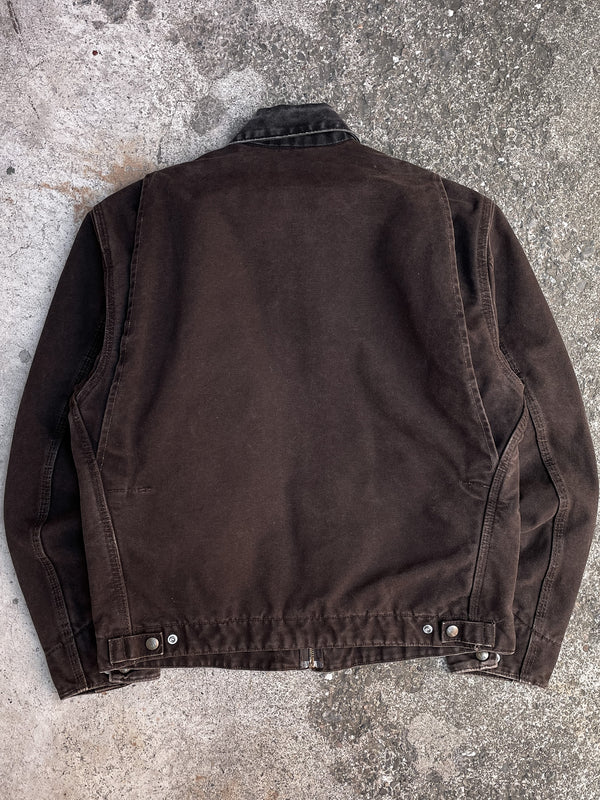 Carhartt Faded Dark Brown Lined Work Jacket (S/M)