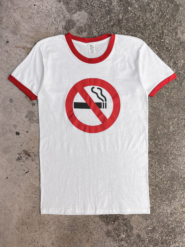 1980s “No Smoking” Single Stitched Ringer Tee