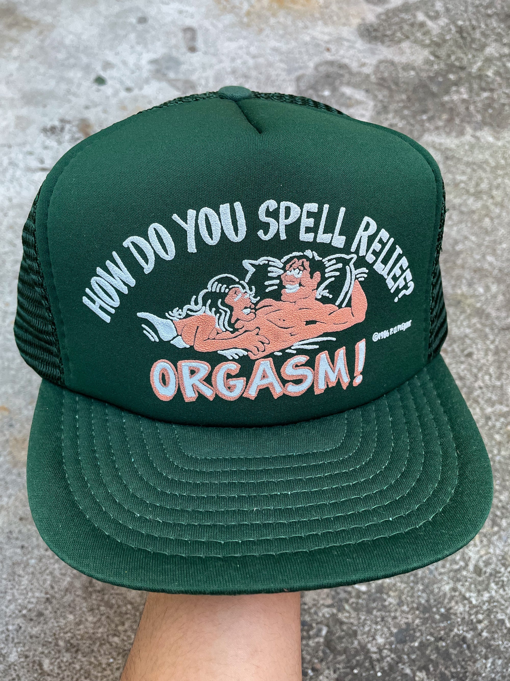 1980s “How Do You Spell Relief?” Trucker Hat