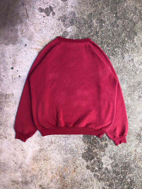 1970s Faded Red “SUNY Buffalo” Raglan Sweatshirt