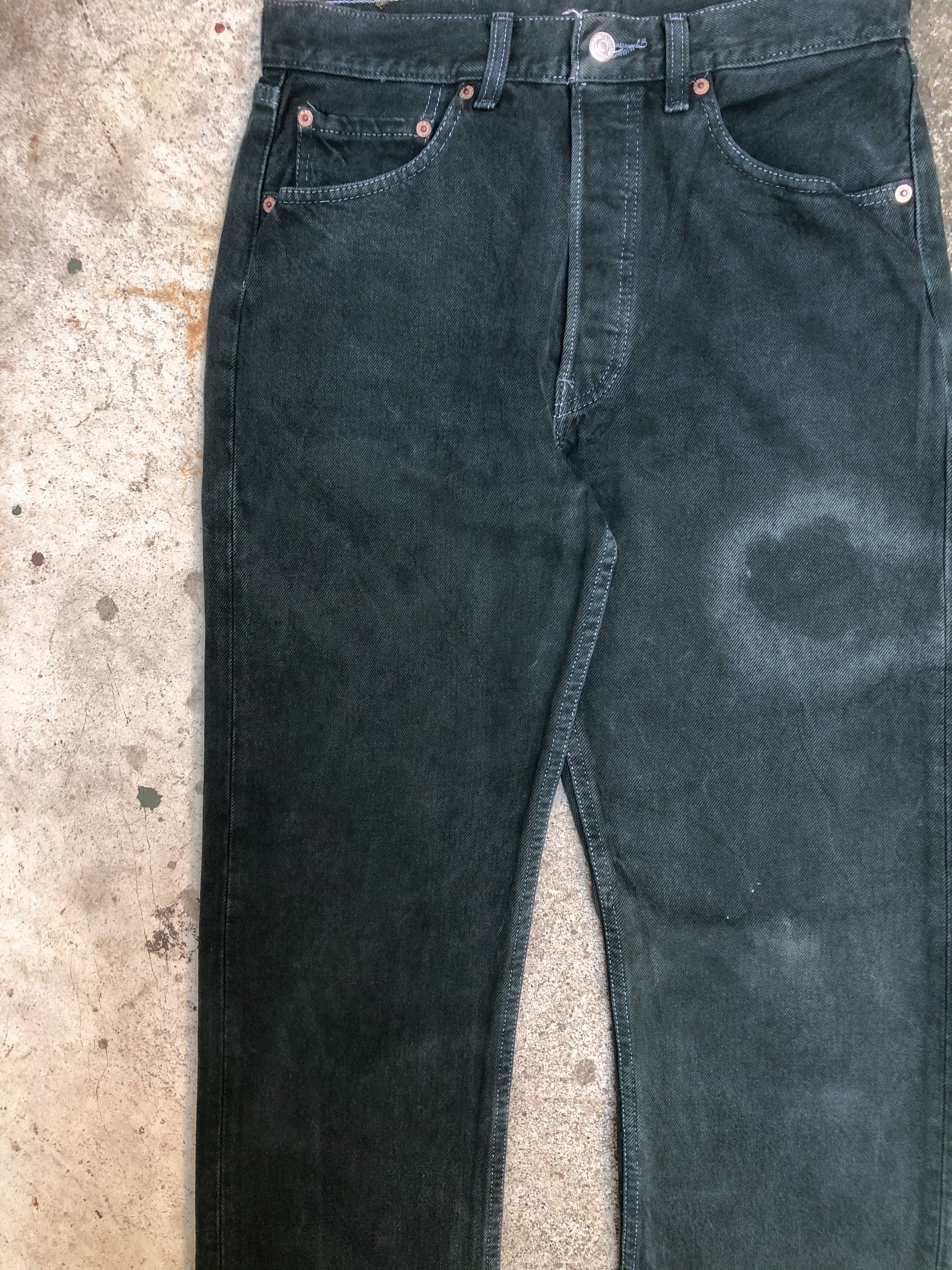 1990s Levis Faded Pine Green 501 (30X34)