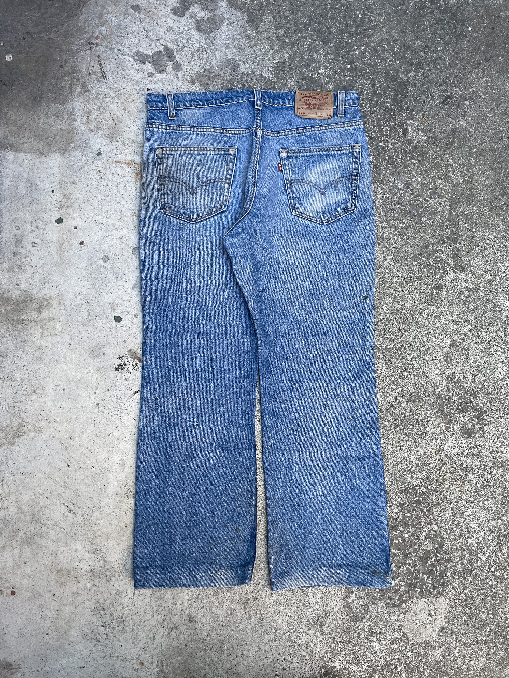 1990s Levis Patched Dirty Blue 517 (35X27)