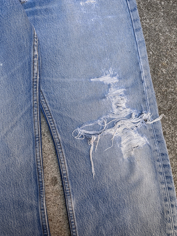 1990s Levis Distressed Faded Blue 501XX (31X30)