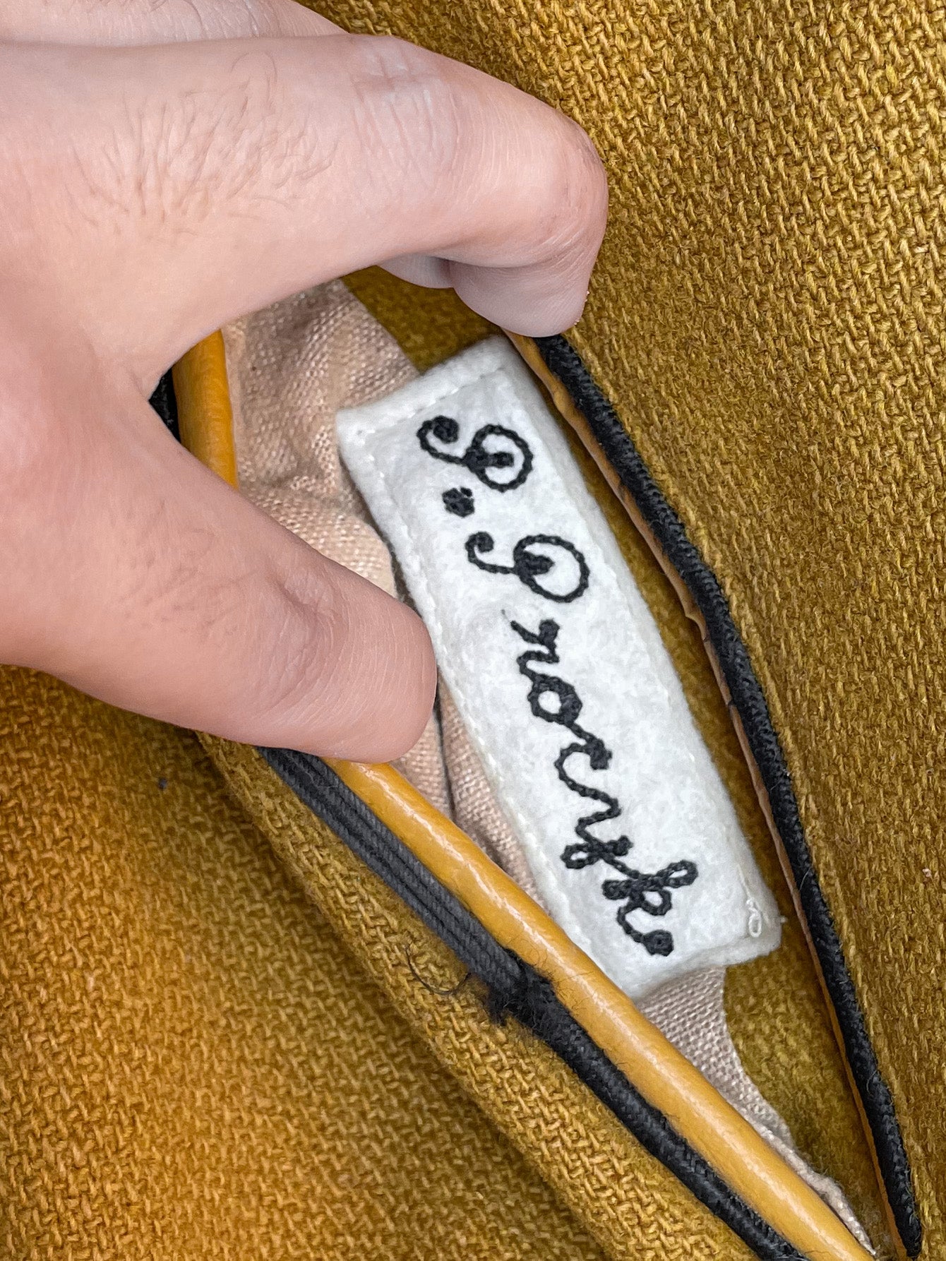 1960s “Keystone Oaks” Faded Mustard Varsity Jacket