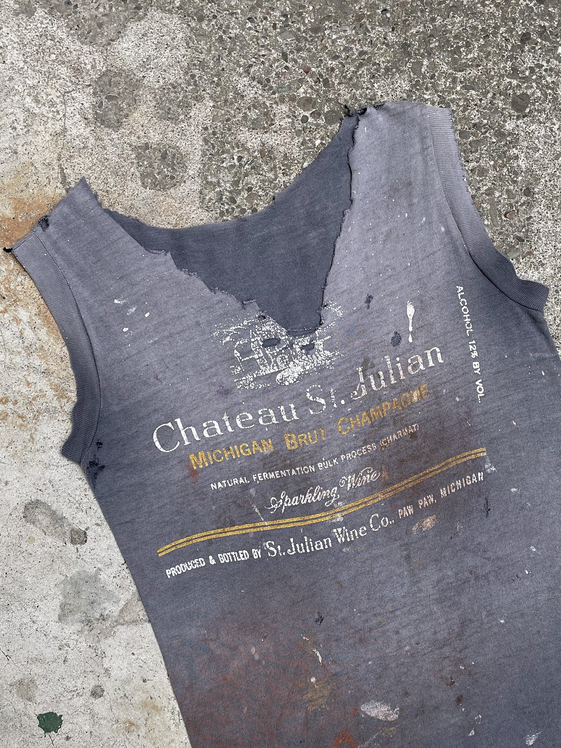 1970s “Chateau St. Julian” Thrashed Sun Faded Tank Top