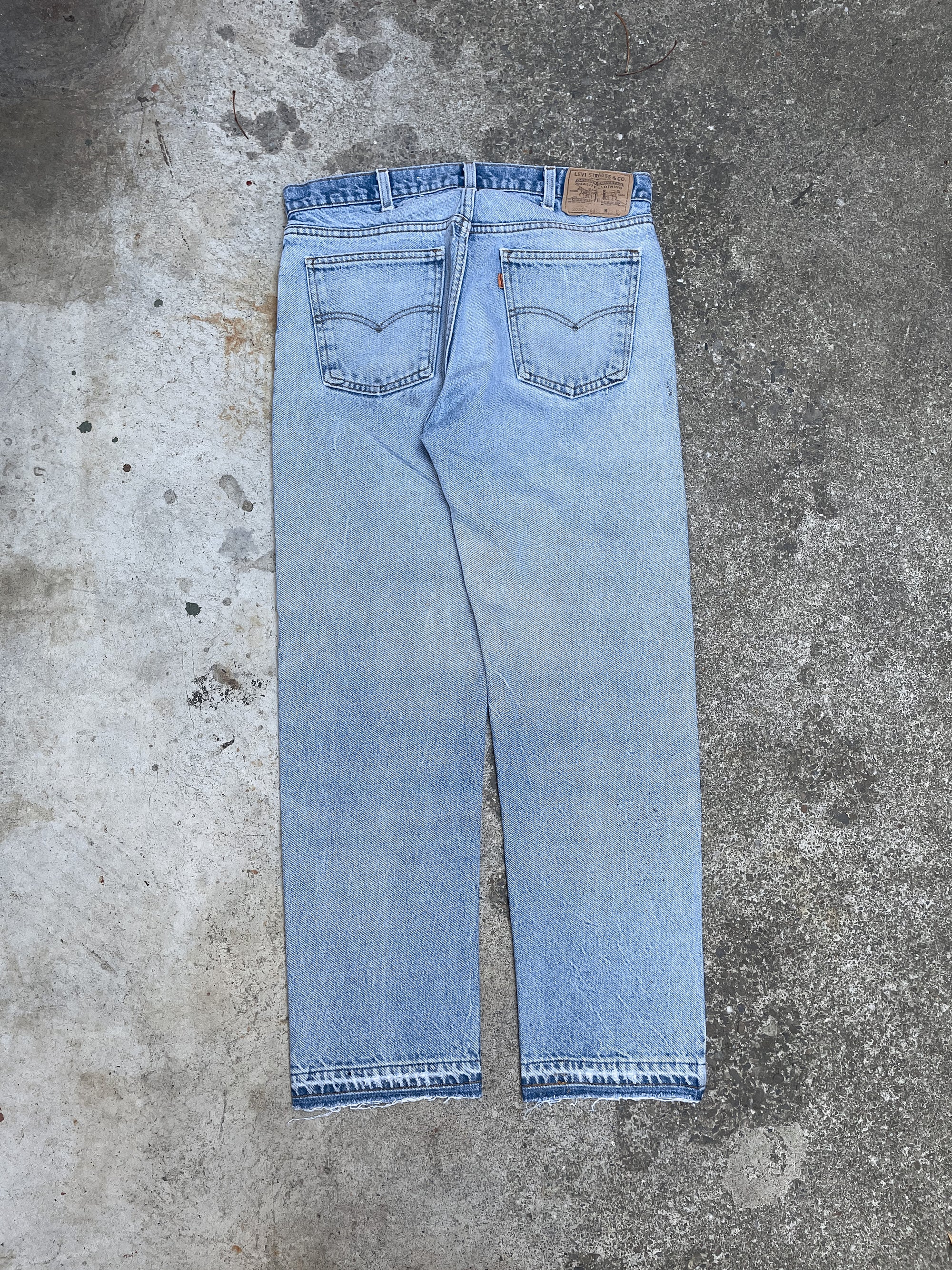 1980s Orange Tab Levi’s Faded Blue 505 Released Hem (33X29)