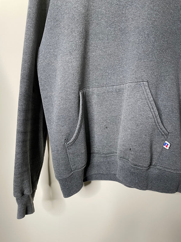 1980s Russell Charcoal Grey Blank Hoodie (M)