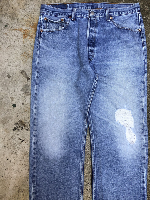 1990s Levis Worn In Blue 501XX (34X28)