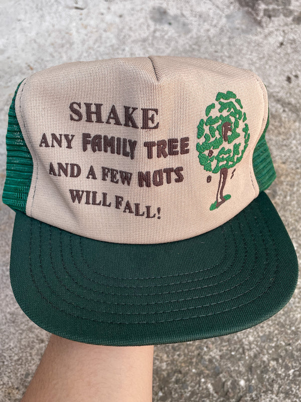 1980s “Shake Any Family Tree…” Trucker Hat