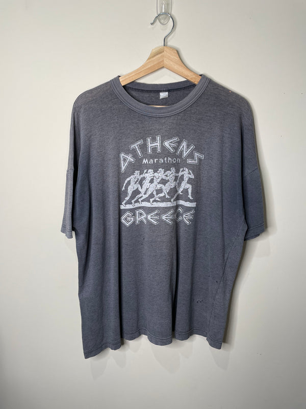 1990s “Athens Greece Marathon” Sun Faded Tee (XL)