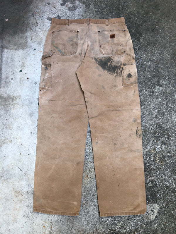 Carhartt B136 Tan Double Front Knee Work Pants (36X33)