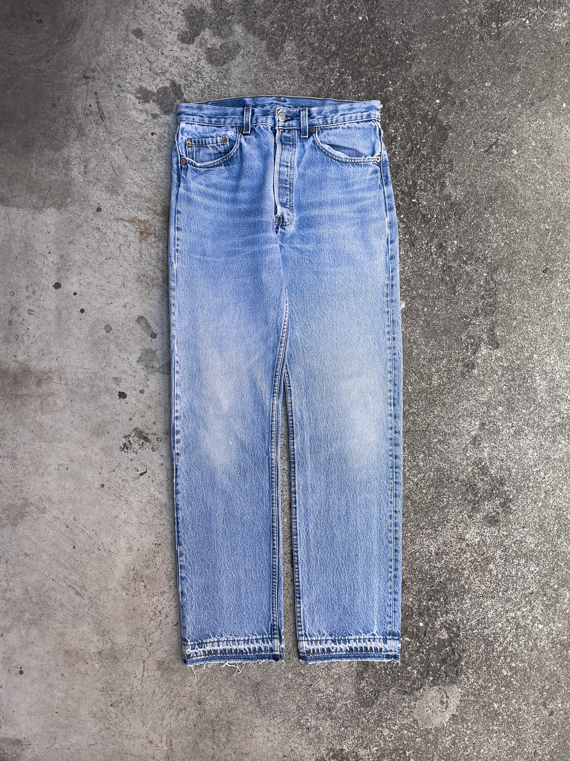 1990s Levi’s Faded Blue 501 Released Hem (29X31)