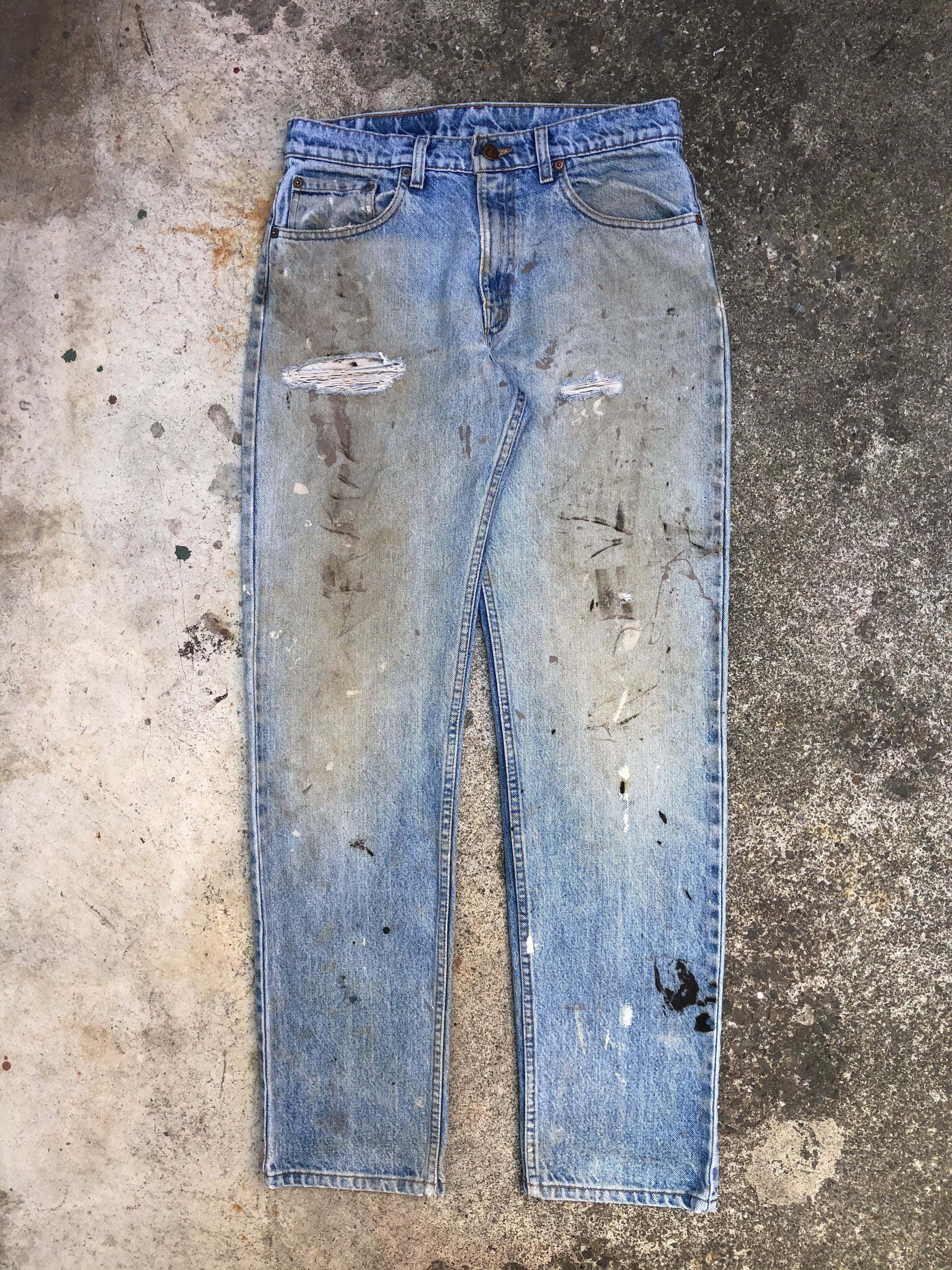 1990s Levis Painted Faded Dirty Wash Blue 506 (31X32)