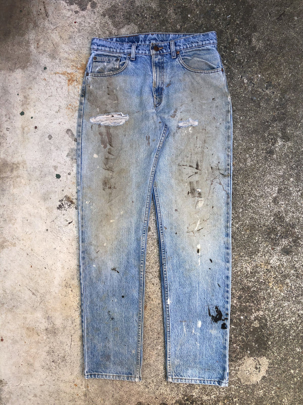 1990s Levis Painted Faded Dirty Wash Blue 506 (31X32)