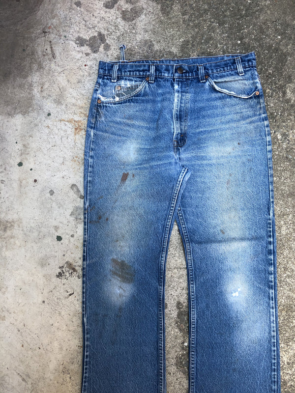 1970s Orange Tab Levis Faded Blue 517 Removed Pocket (34X29)