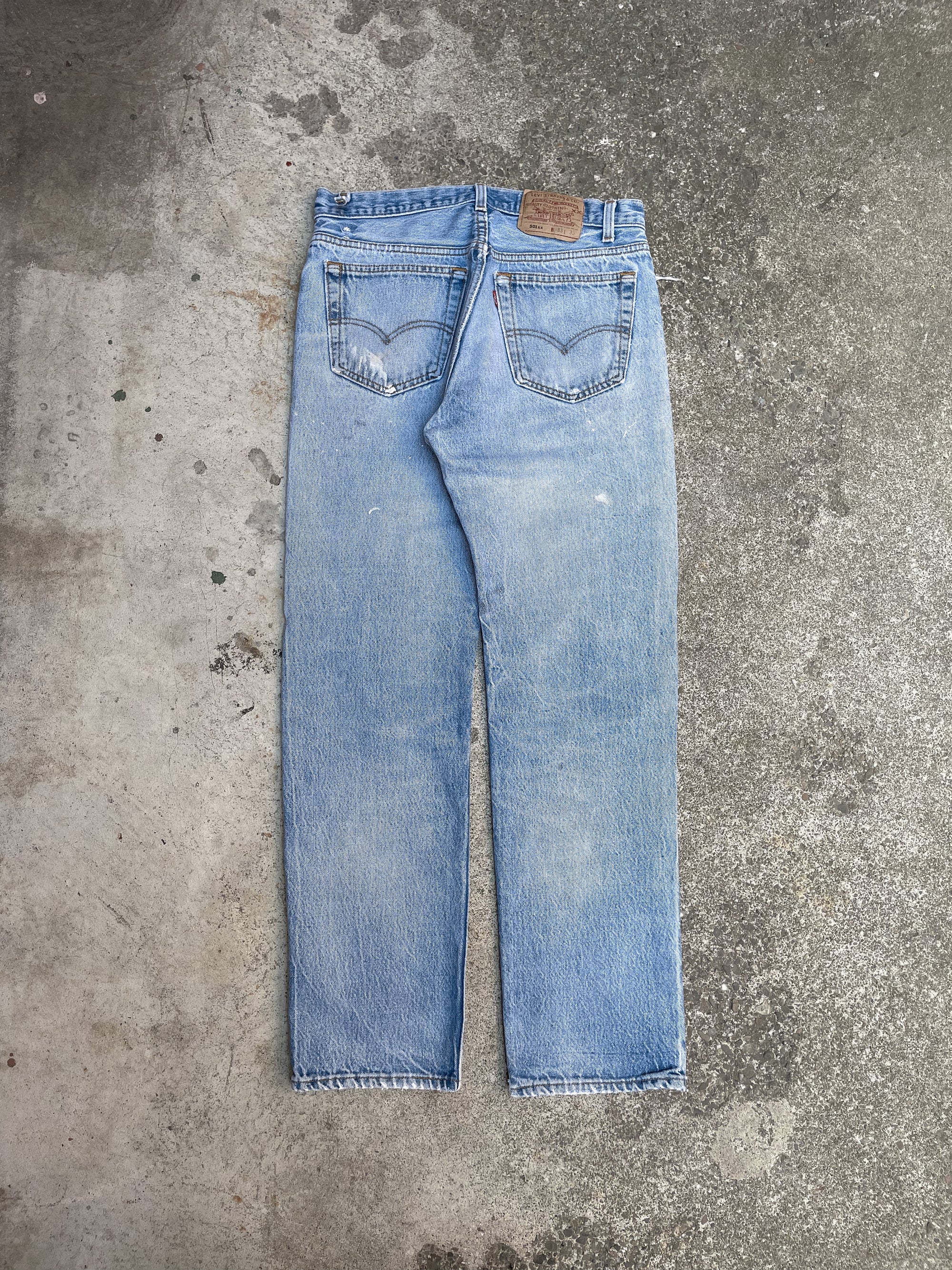 1990s Levi’s Distressed Faded Blue 501XX (30X28)