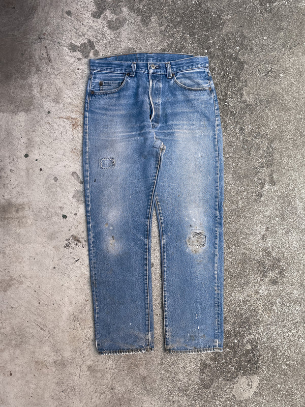 1980s Levi’s Repaired Faded Blue 501 (31X29)