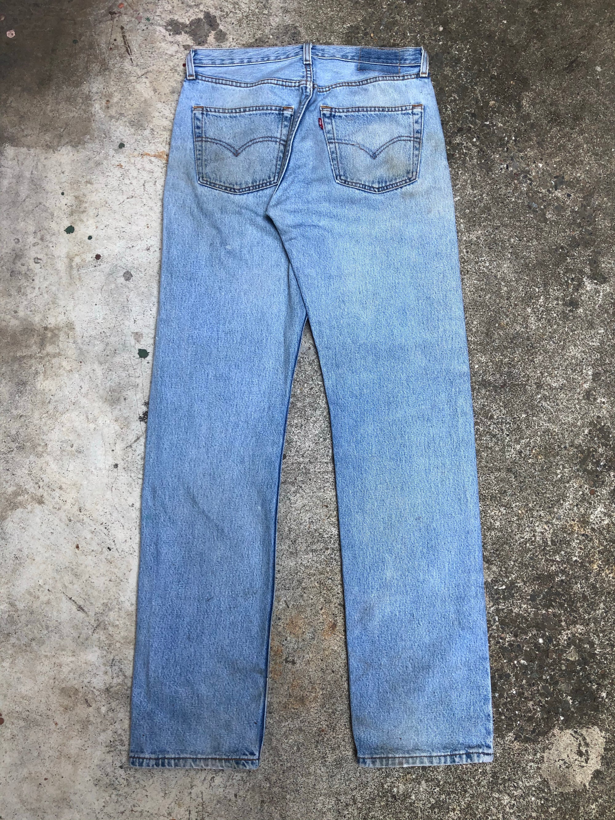 1990s Levis 501 Worn In Painted Blue (30X33)