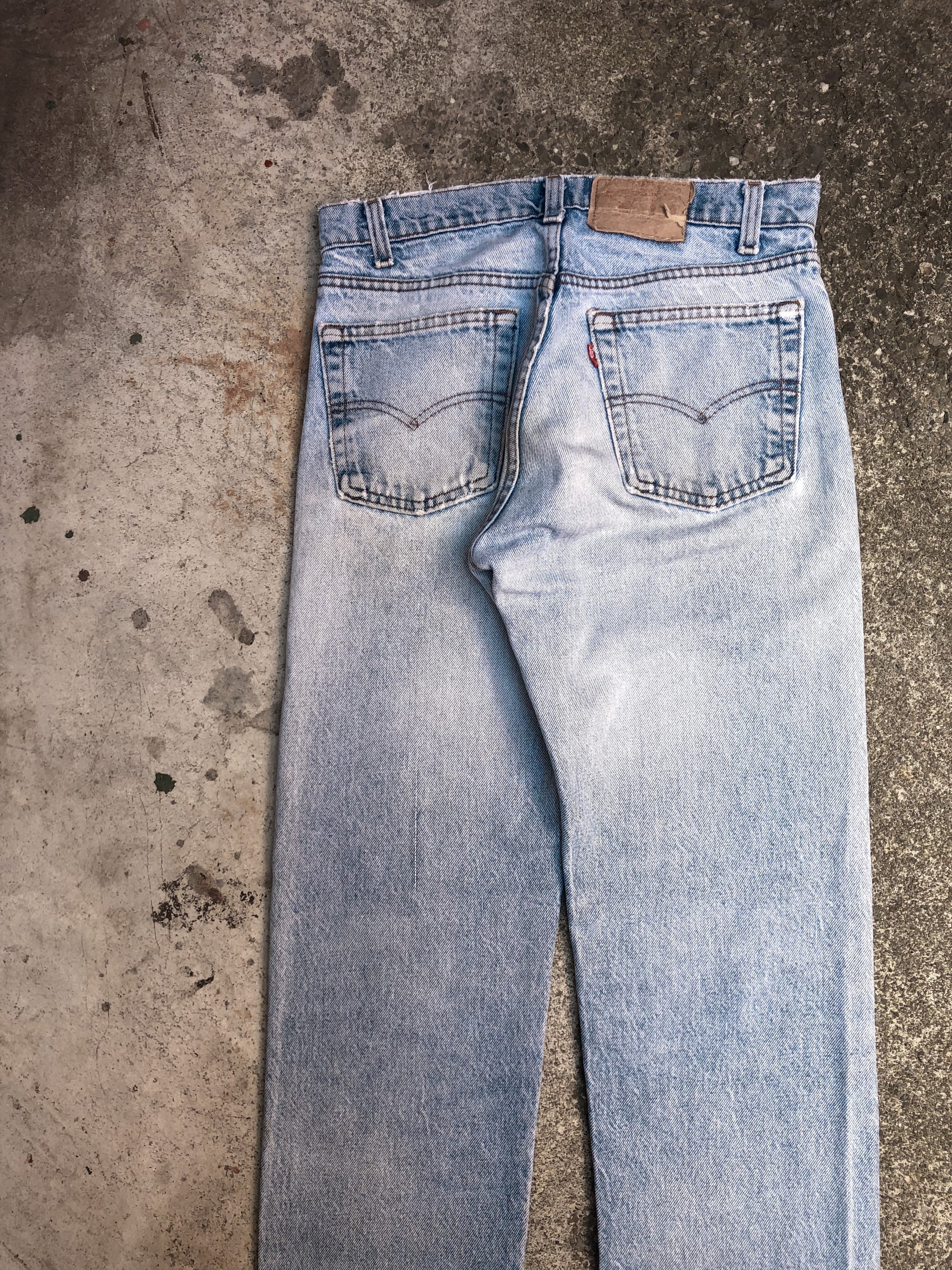 1980s/1990s Levis Distressed Faded Blue Denim (30X31)