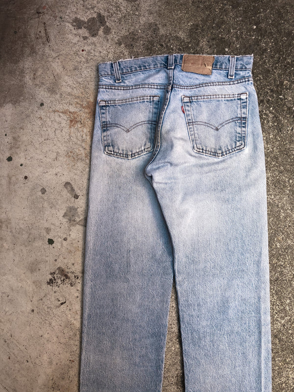 1980s/1990s Levis Distressed Faded Blue Denim (30X31)