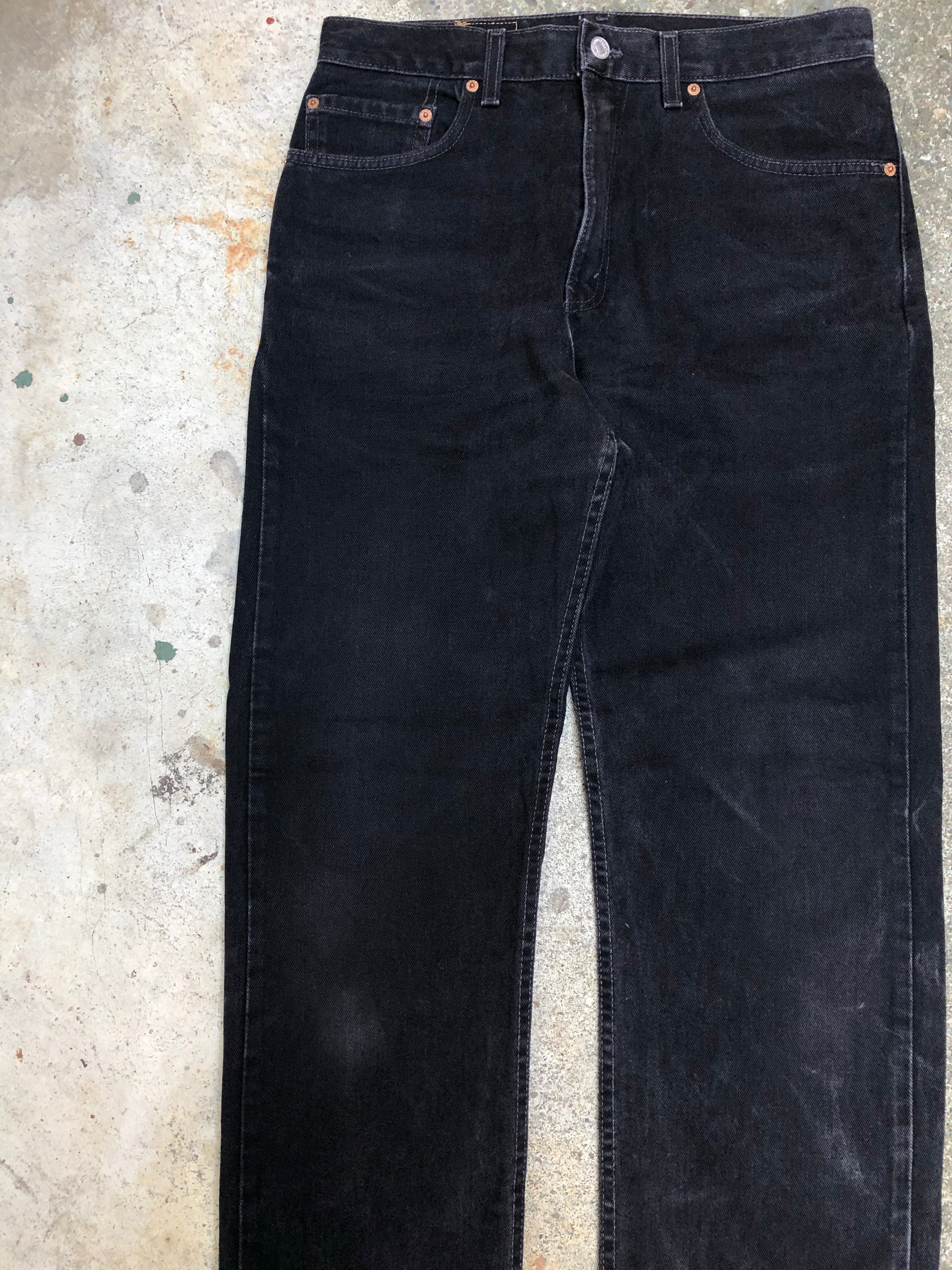 1990s Levis Worn In Black 505 (32X33)