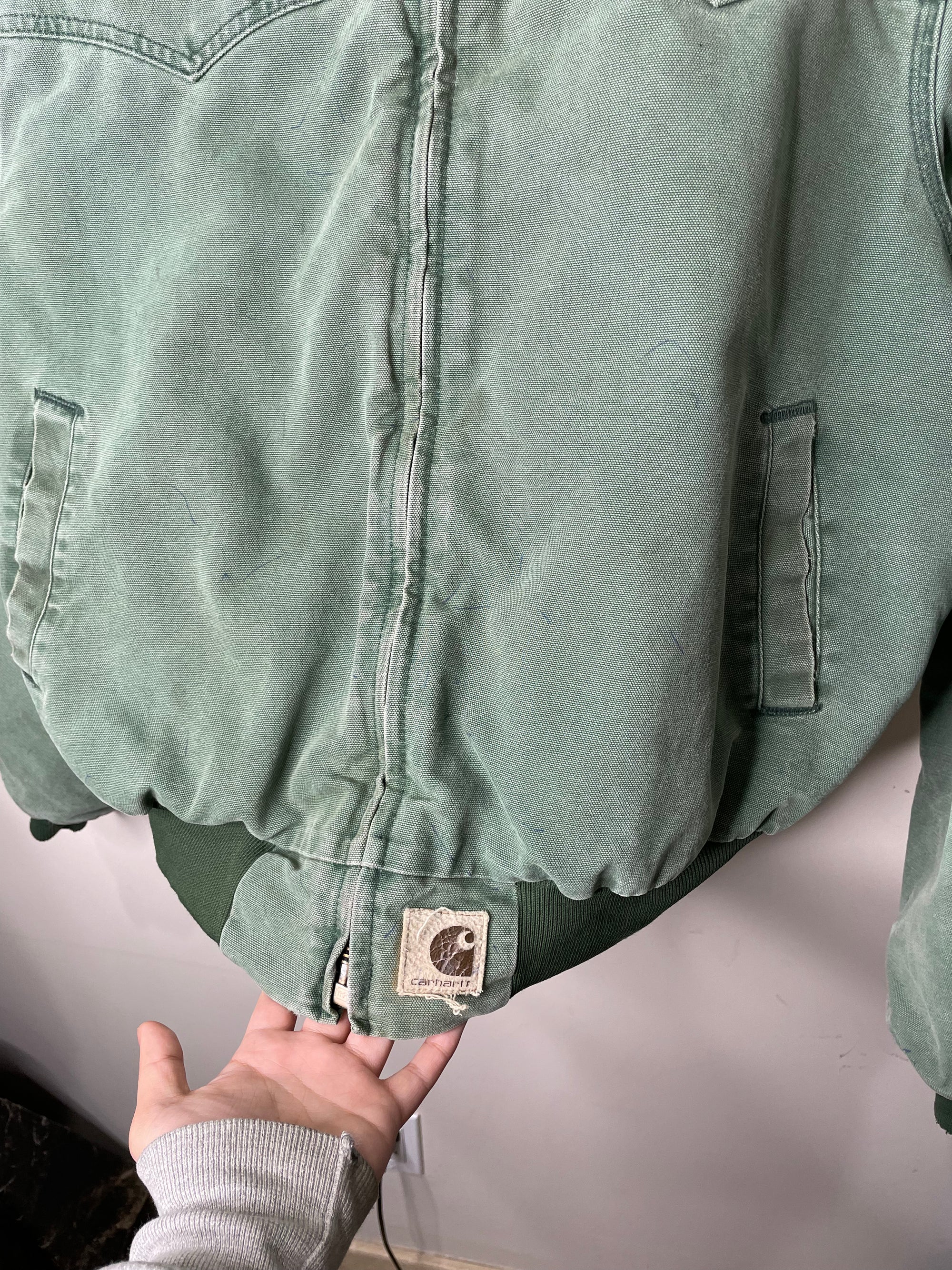 1990s Carhartt Faded Green Santa Fe Work Jacket (XL/XXL)