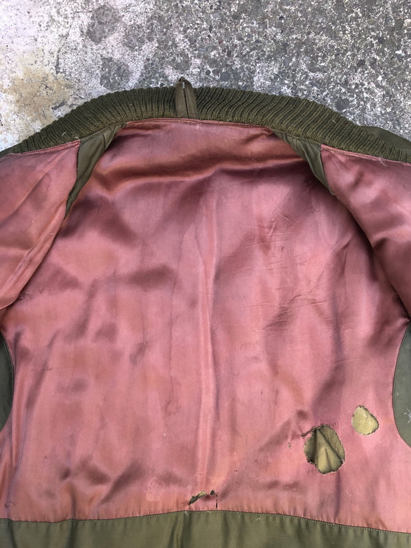 1940s Pre-Eddie Bauer Faded Oil-Stained Goose Down Jacket