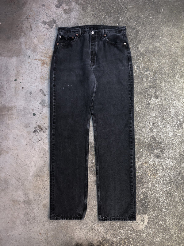 1990s Levis Repaired Faded Black 501 (32X33)