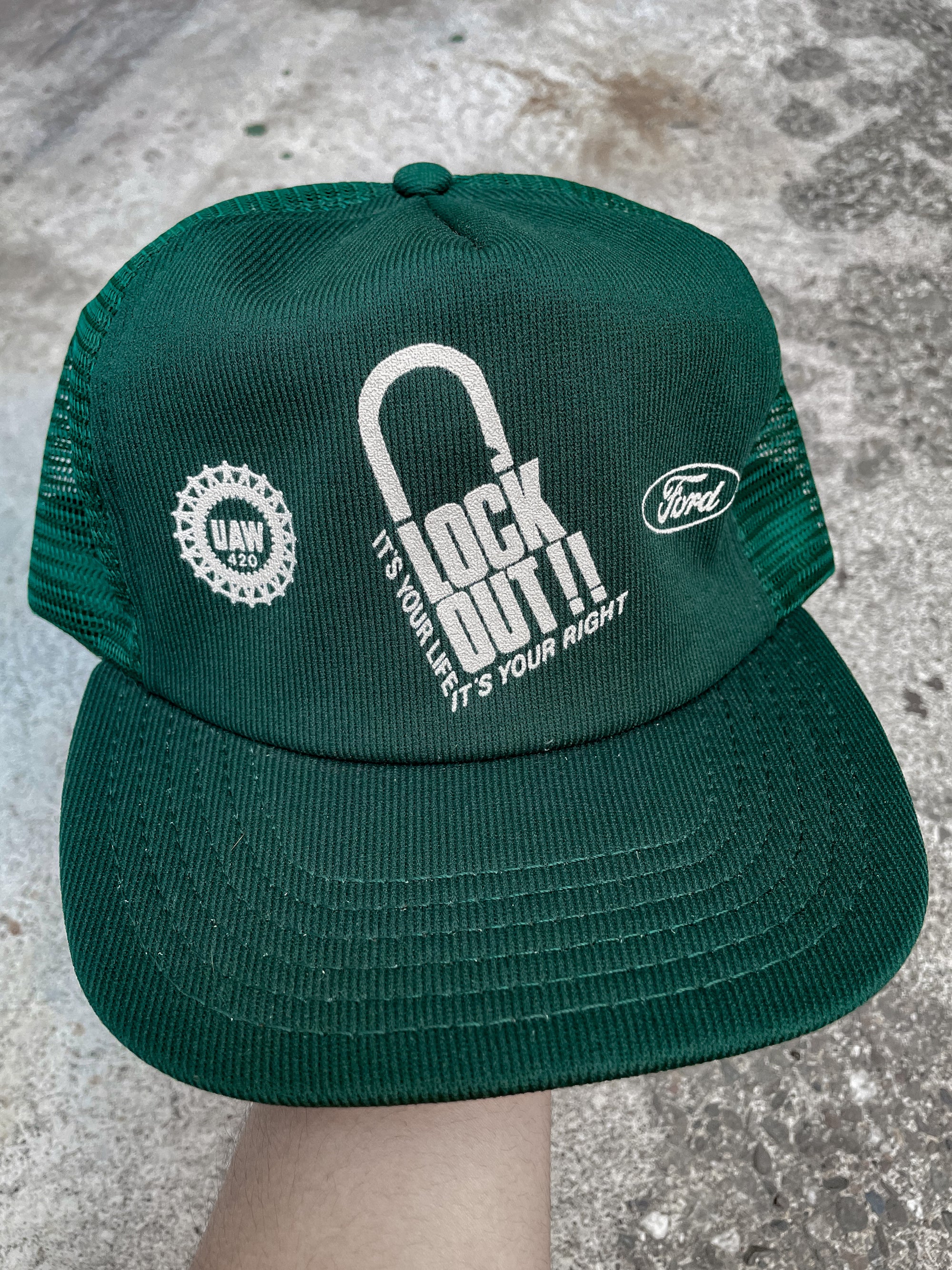 1980s “Lock Out!!” Trucker Hat