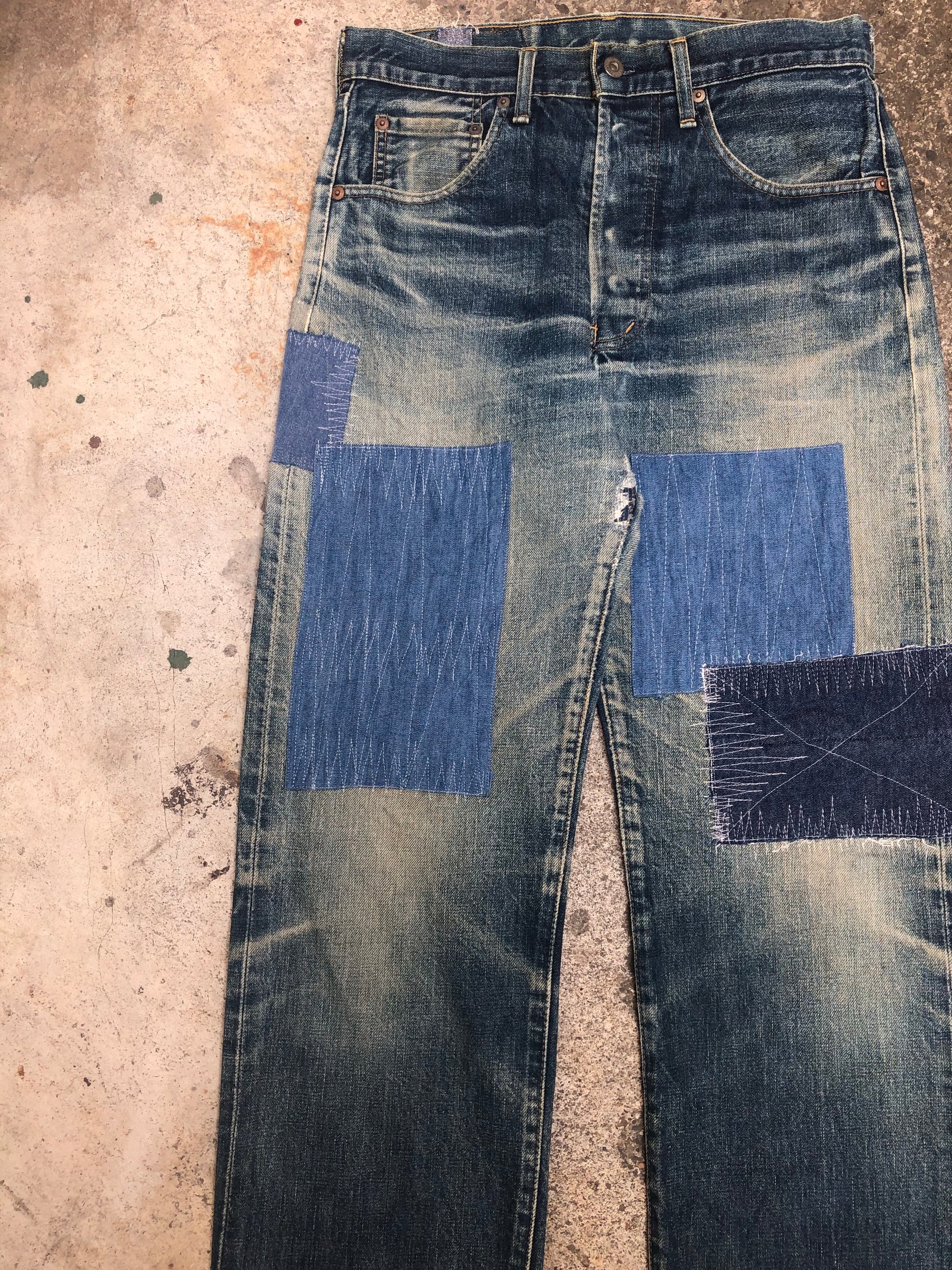 1990s Patchwork Repaired Japanese Selvedge Levis 503BXX (31X31)