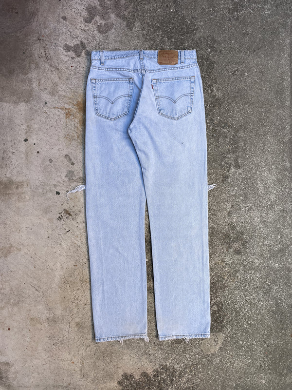 1990s Levi’s Distressed Faded Blue 505 (32X33)