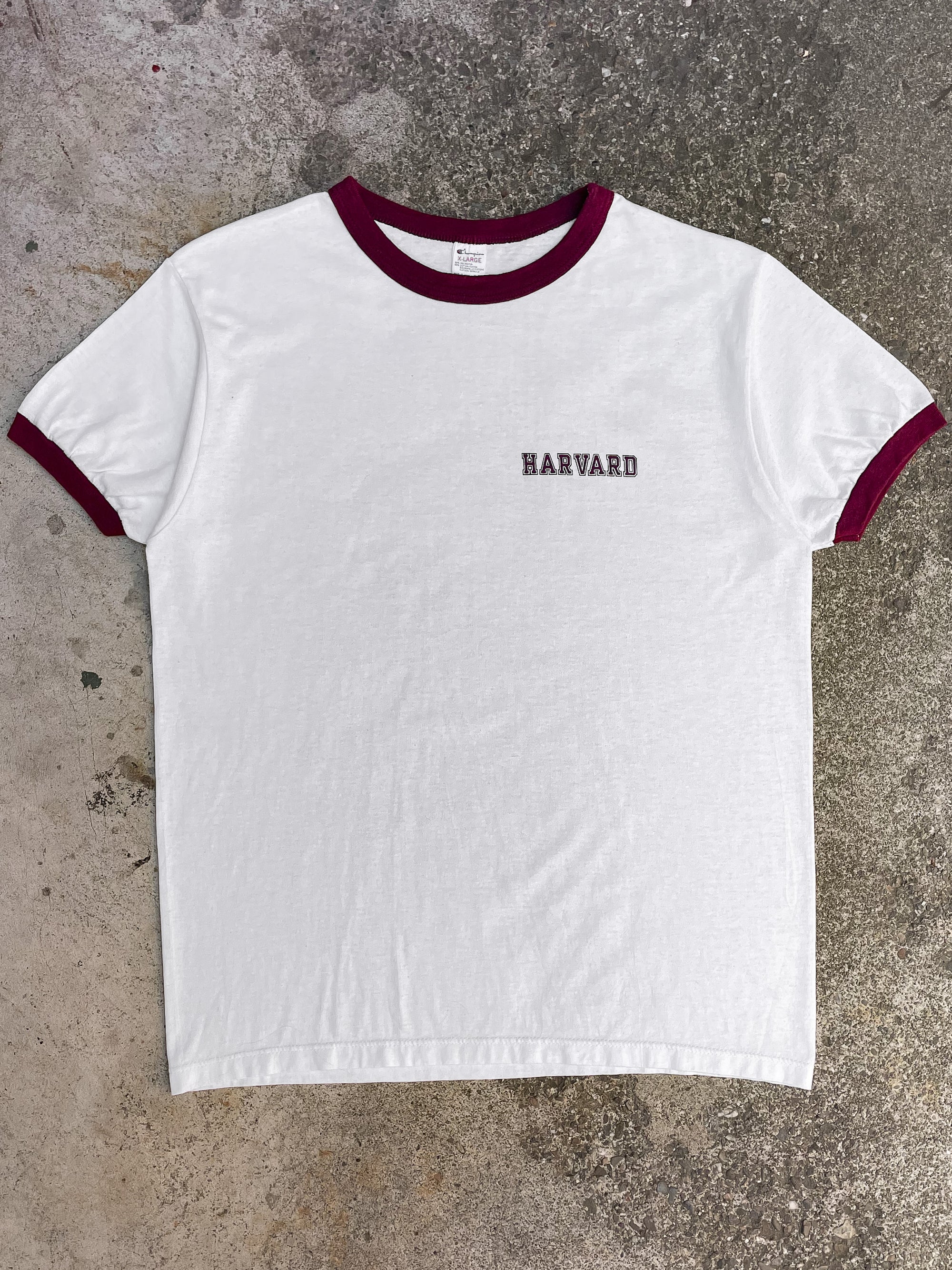 1980s Champion “Harvard” Ringer Tee