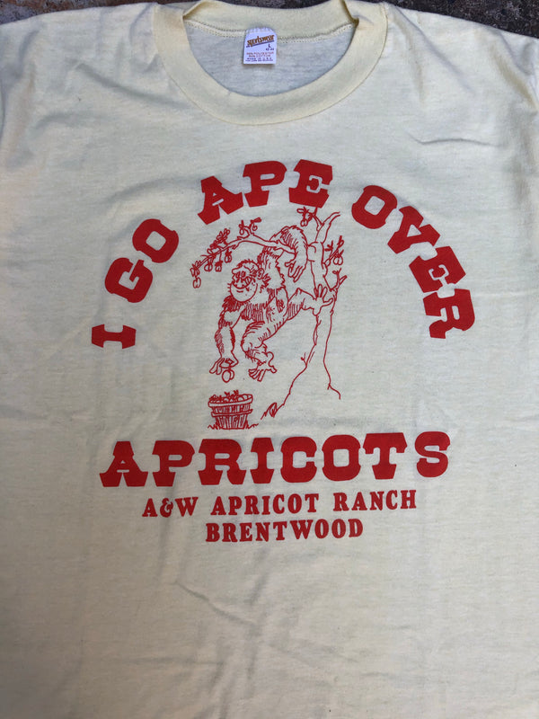 1980s Single Stitched “I Go Ape Over Apricots” Tee