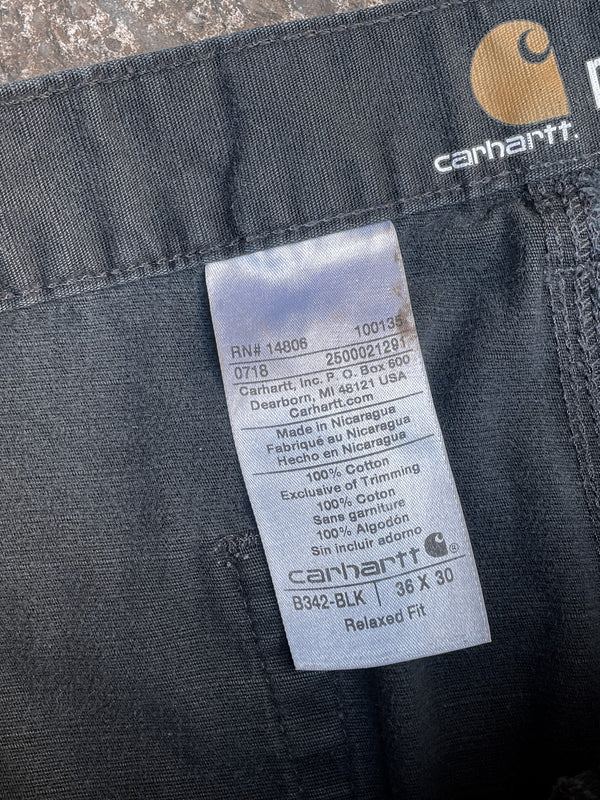 Carhartt B342 Painted Black Ripstop Cargo Pants (35X27)