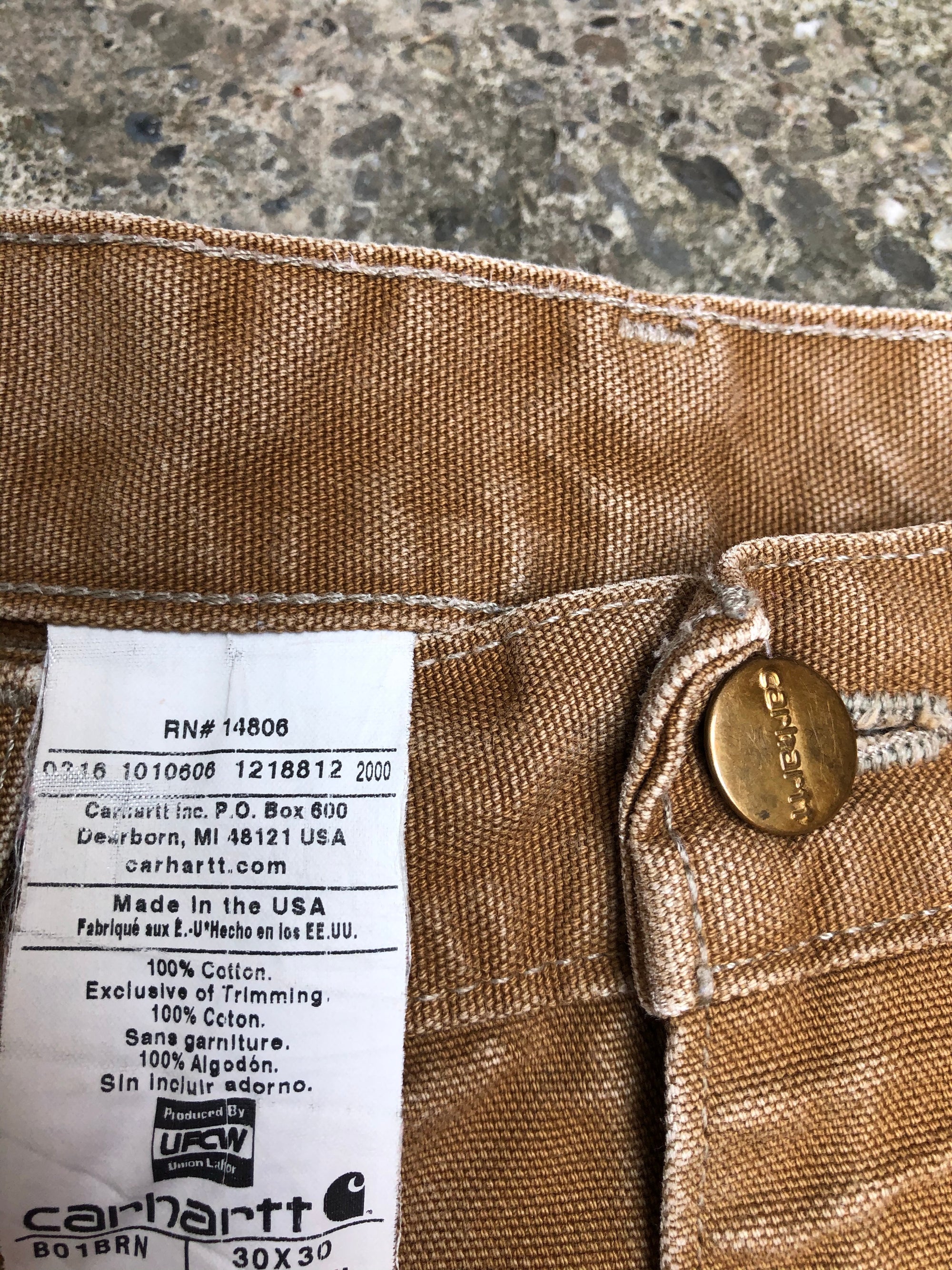 Carhartt B01 Tan Double Front Knee Work Pants (29X29)