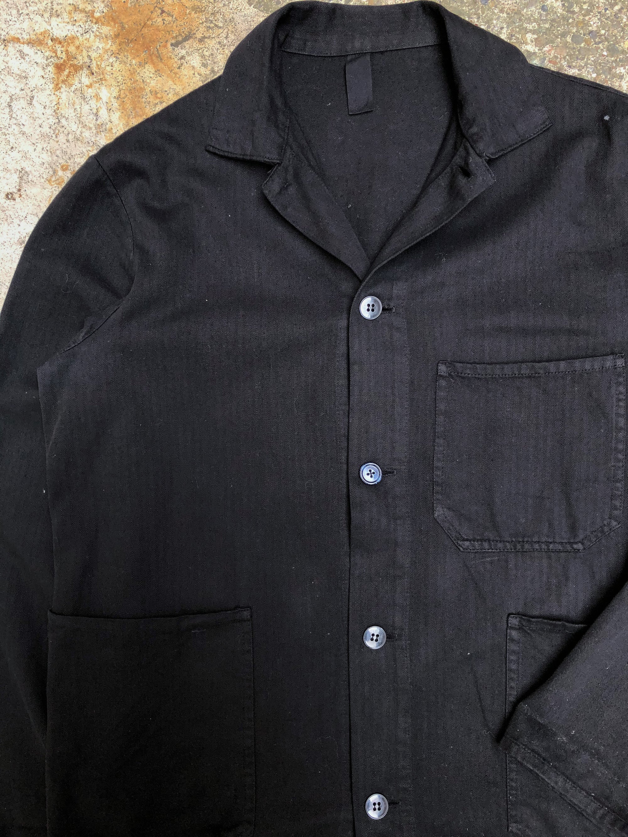 1960s Black Overdye European Chore Jacket