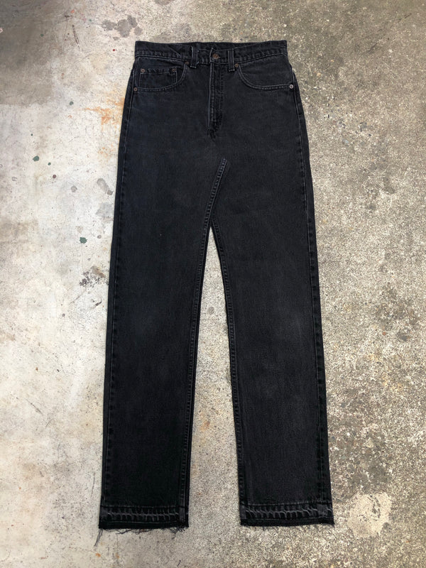 1990s Faded Black Levis 505 Released Hem (29X33)