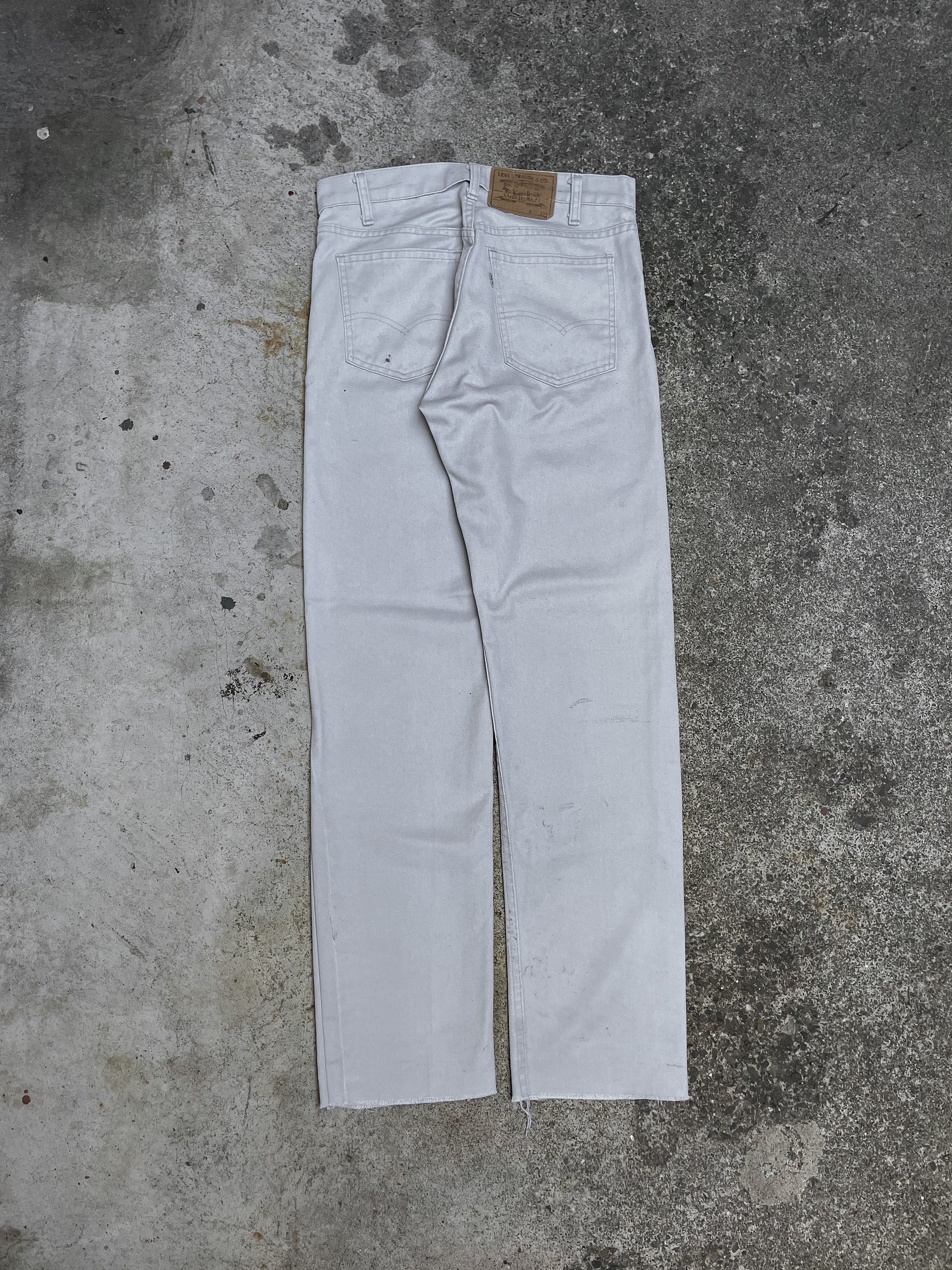 1980s Levis Faded Grey 505 Raw Hem Pants (29X30)