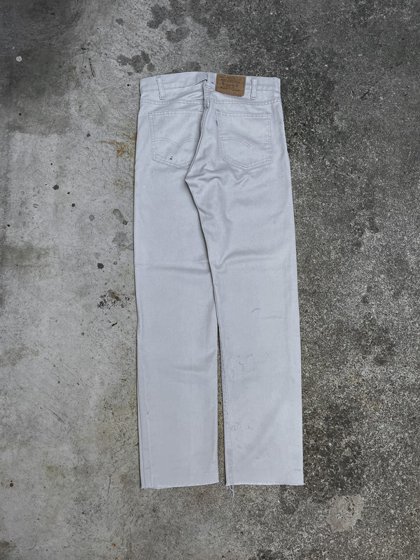 1980s Levis Faded Grey 505 Raw Hem Pants (29X30)