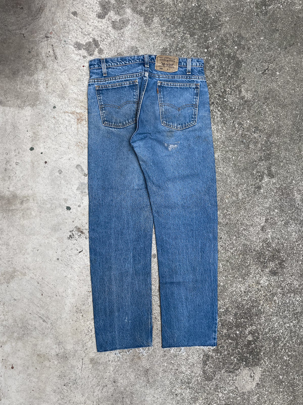 1990s Orange Tab Levi’s Faded Blue 505 Raw Hem (31X28)