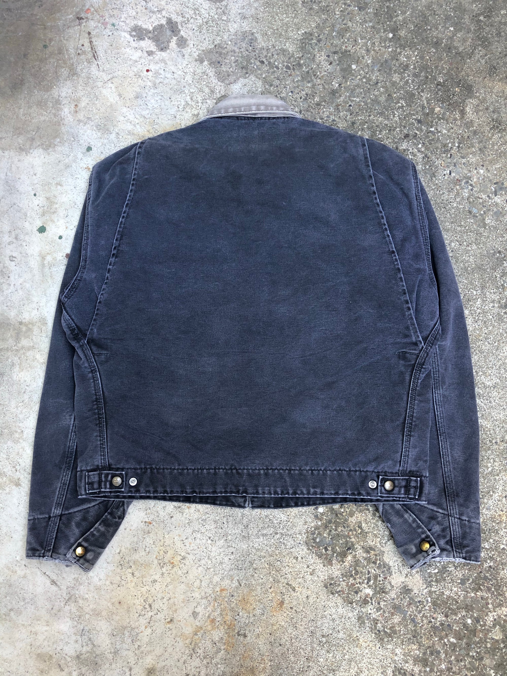 1990s Carhartt Faded Grey Lined Work Jacket