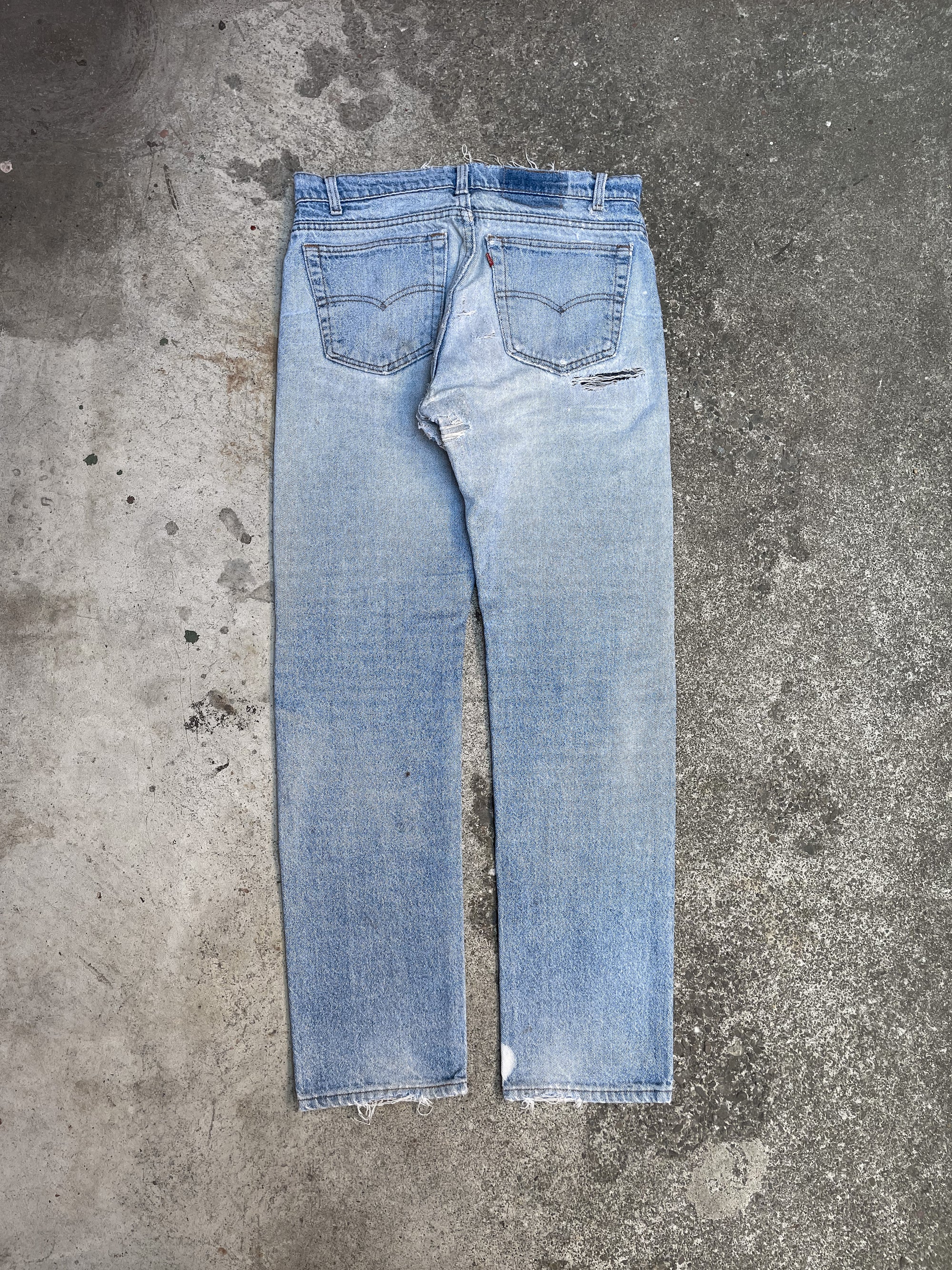 1980s/90s Levis Repaired Faded Blue 505 (33X31)