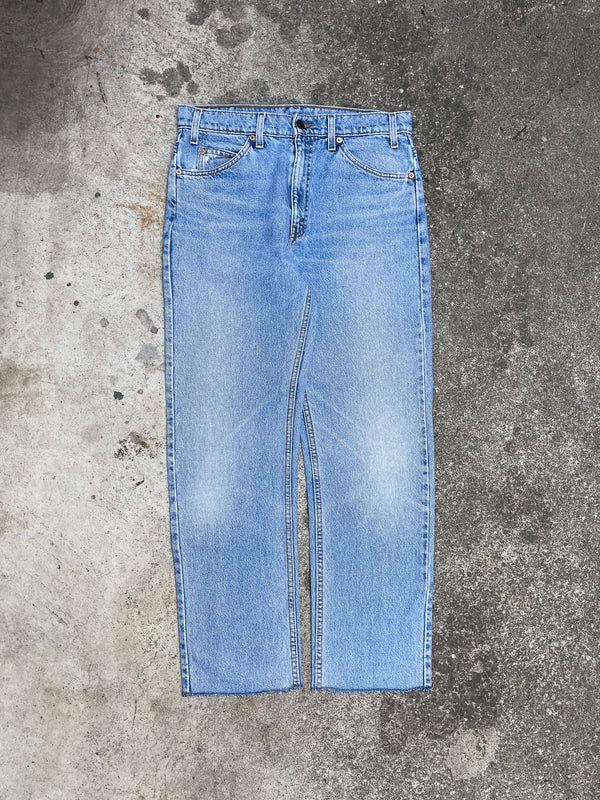 1990s Orange Tab Levi’s Faded Blue 505 Overlock Hem (32X28)