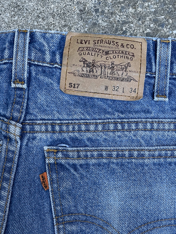 1990s Orange Tab Levi’s Faded Blue 517 (30X32)