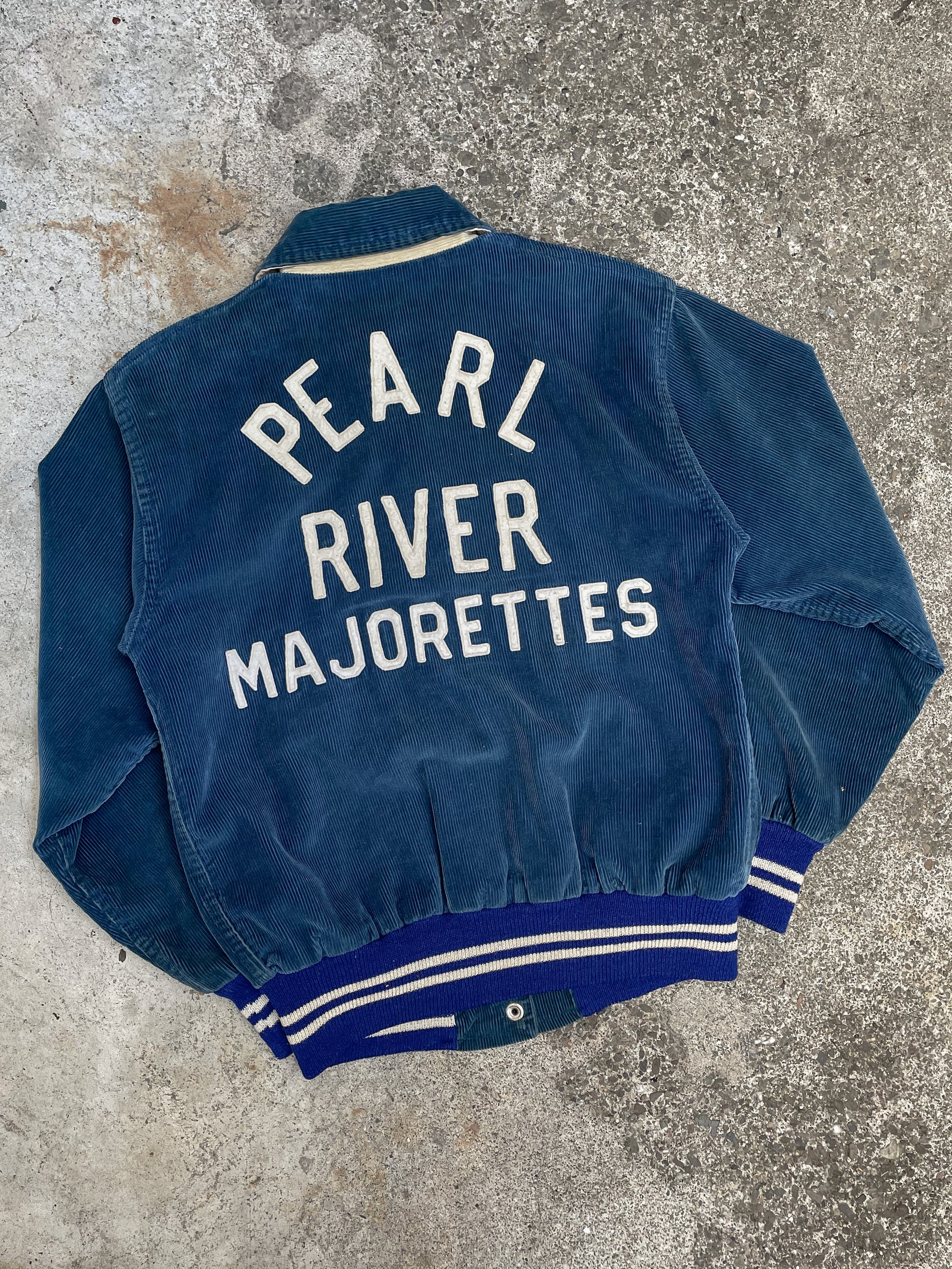 1970s “Pearl River” Chain Stitched Faded Corduroy Varsity Jacket