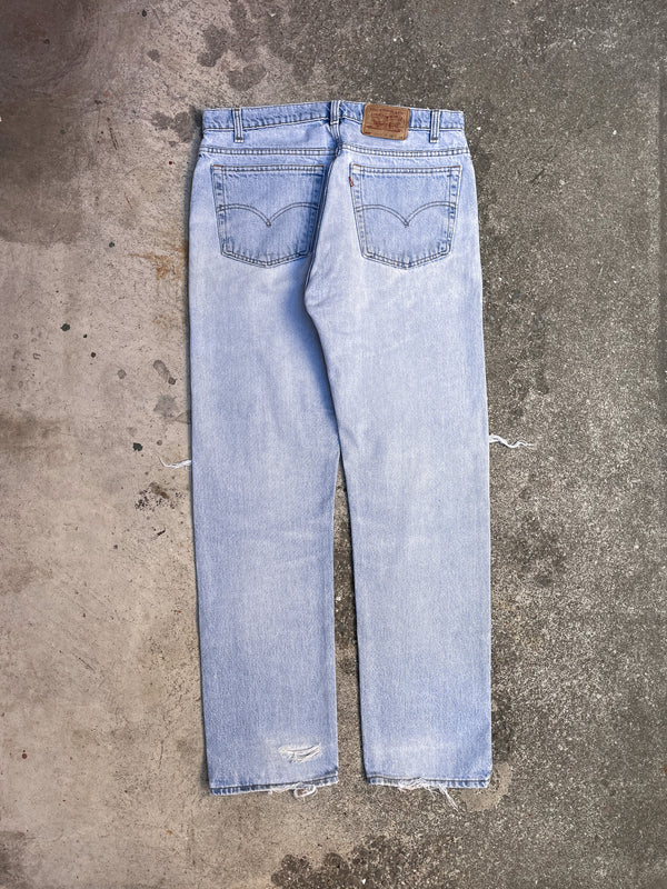 1990s Levi’s Distressed Faded Blue 505 (36X33)