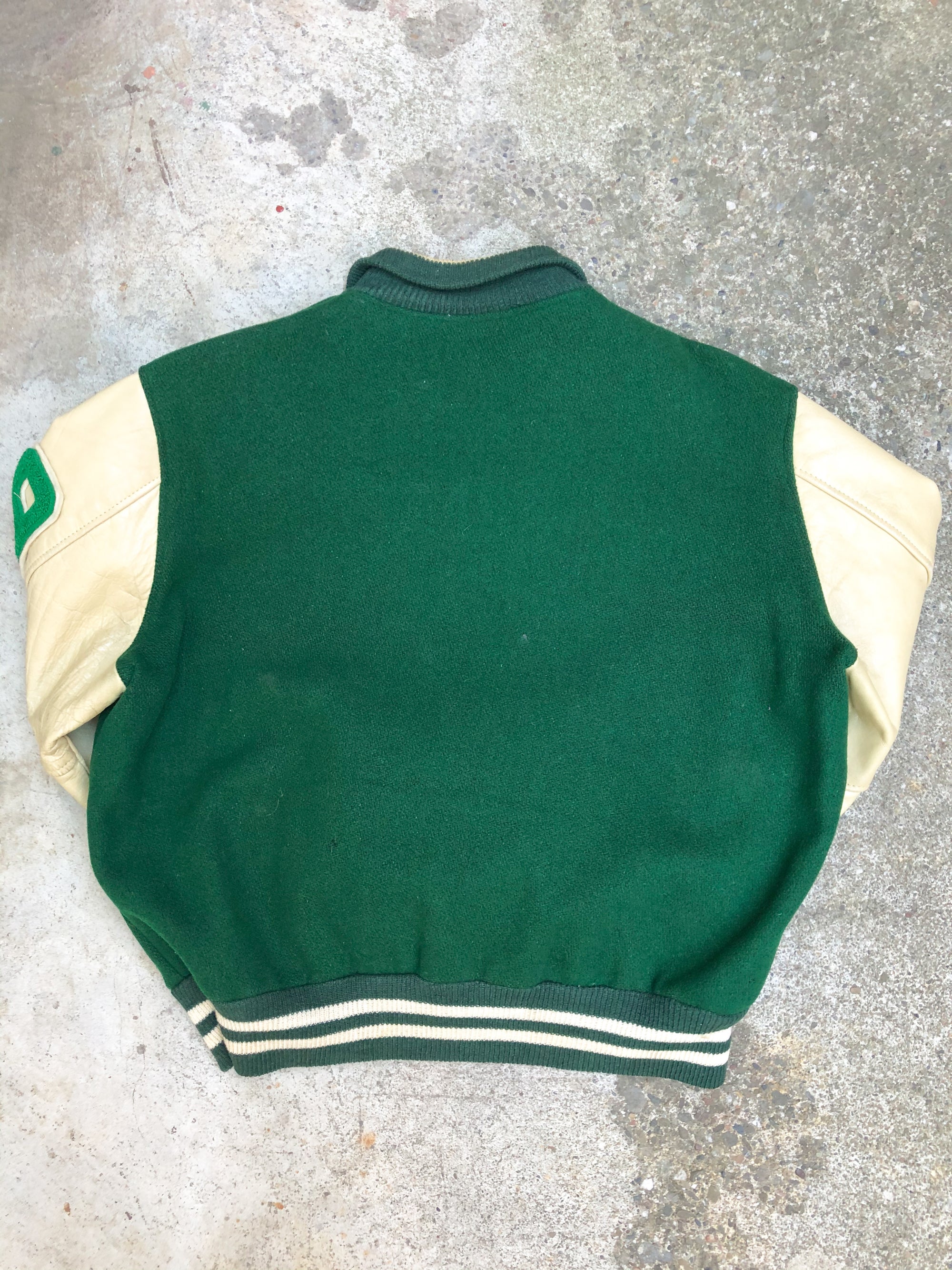 1960s Green Chain Stitch “69” Varsity Jacket