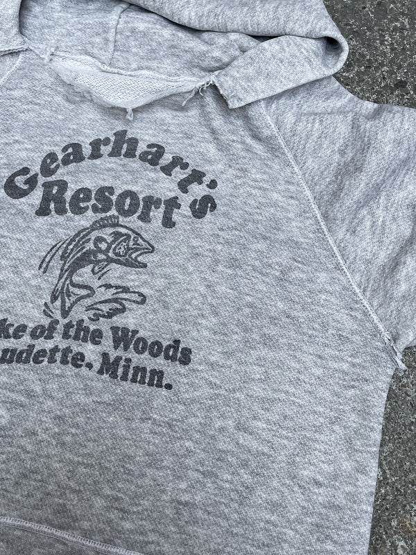 1970s “Gearhart’s Resort” Distressed Repaired Raglan Hoodie (S)