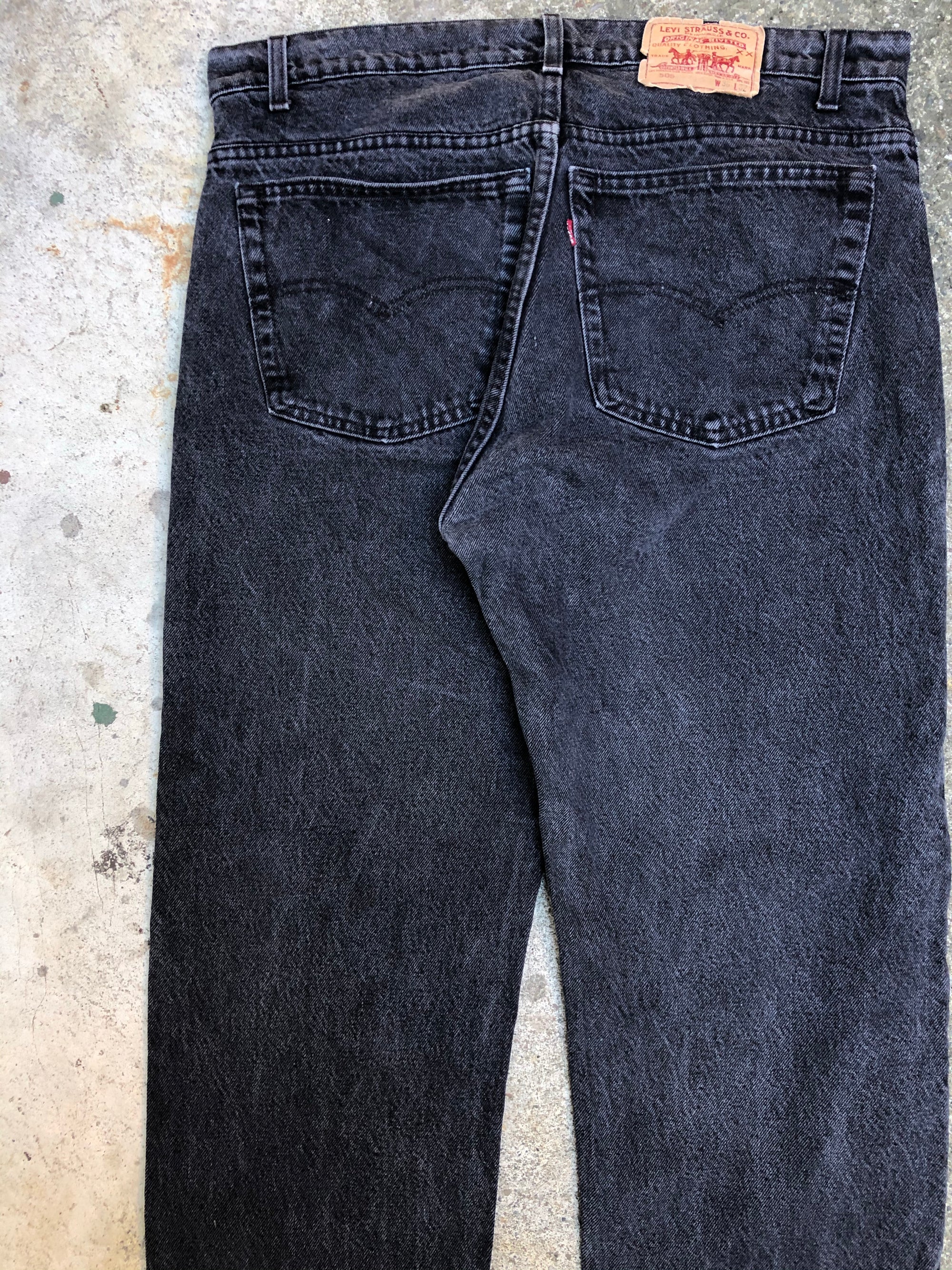 1990s Levis Faded Charcoal 505 (36X29)